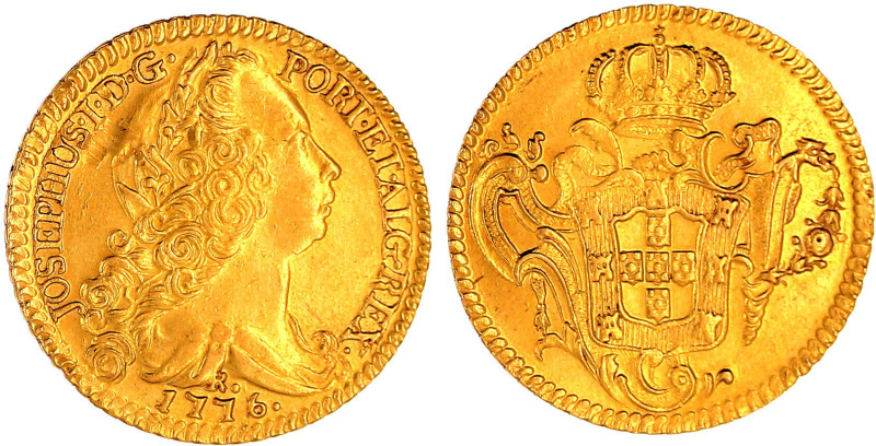 Brasilien
Joseph I., 1750-1777
6400 Reis 1776 R, Rio de Janeiro. 14,20 g. 917/...