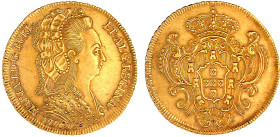 Brasilien
Maria I., 1786-1816
6400 Reis 1796 R, Rio de Janeiro. 14,27 g. 916/1000. fast vorzüglich. Krause/Mishler 226.1. Friedberg 87. Gomes 33.12....