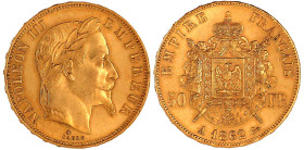 Frankreich
Napoleon III., 1852-1870
50 Francs 1862 A, Paris. 16,13 g. 900/1000. vorzüglich/Stempelglanz, selten in dieser Erhaltung. Krause/Mishler ...