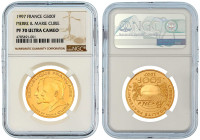 Frankreich
Fünfte Republik, seit 1958
500 Francs 1997. Pierre et Marie Curie. 17 g. 920/1000. Im NGC Blister mit Grading PF 70 Ultra Cameo. Polierte...