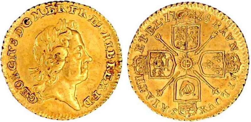 Grossbritannien
George I., 1714-1727
1/4 Guinea 1718, London. 2,09 g. fast vor...