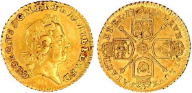 Grossbritannien
George I., 1714-1727
1/4 Guinea 1718, London. 2,09 g. fast vorzüglich, kl. Kratzer. Seaby 3638.