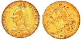 Grossbritannien
Victoria, 1837-1901
Sovereign 1890 sehr schön. Spink. 3866B.