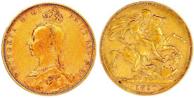 Grossbritannien
Victoria, 1837-1901
Sovereign 1890 sehr schön. Spink. 3866B.