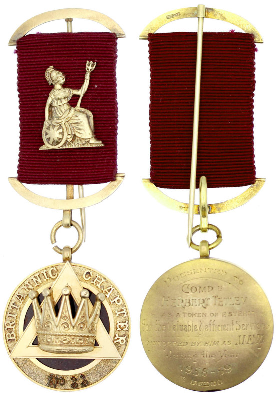 Grossbritannien
Elisabeth II., 1952-2022
Emaillierter Freimaurerorden am Band ...
