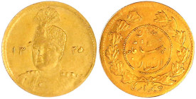 Iran
Ahmad Shah, 1909-1925 (AH 1327-1344)
1/2 Toman AH 1335 = 1916. 1,38 g. 900/1000. vorzüglich. Krause/Mishler 1071.