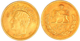 Iran
Mohammed Reza Pahlavi, 1941-1979
1/2 Pahlavi SH 1335 = 1956. 4,07 g. 900/1000. vorzüglich/Stempelglanz. Krause/Mishler 1161.