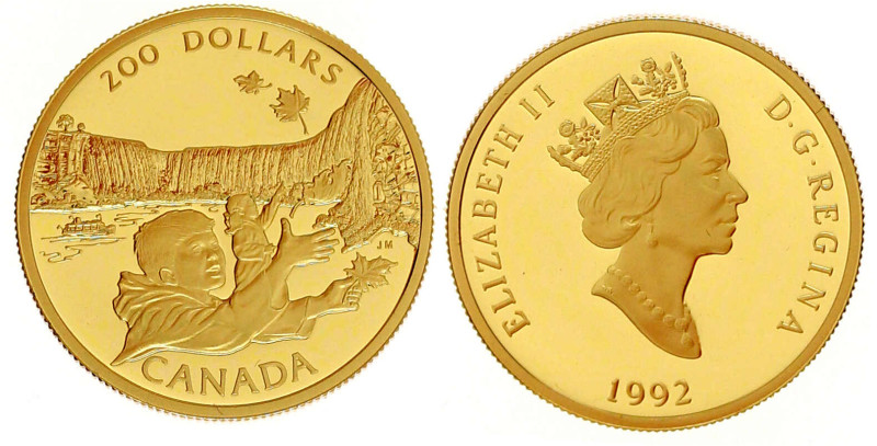 Kanada
Britisch, seit 1763
200 Dollars 1992. Niagarafälle. 17,135 g. 917/1000....