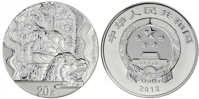 China
Volksrepublik, seit 1949
20 Yuan Silber (2 Unzen) 2012. Die vier heilige...