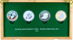 China
Volksrepublik, seit 1949
Silver Investment Coin Panda Prestige Set 2020. Mit 4 X 30 g. Silber Panda in versch. Ausführungen. Chromonite Colour...