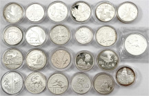 China
Lots der Volksrepublik China
23 Silbergedenkmünzen aus 1982 bis 2005. 11 X 5 Yuan, 11 X 10 Yuan und 1 X 25 Yuan, meist Persönlichkeiten, Sport...