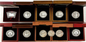 China
Lots der Volksrepublik China
11 versch. 10 Yuan Silbergedenkmünzen aus 1997 bis 2012 zu je 1 Unze Feinsilber. 10 davon im Originaletui mit Zer...