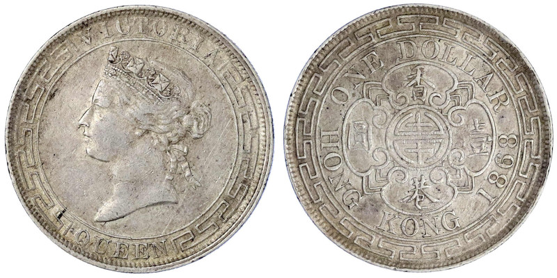 Hongkong
Victoria, 1860-1901
Dollar 1868. sehr schön, berieben. Krause/Mishler...