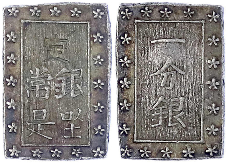 Japan
Tempo-Ära, 1830-1844
Ichi Bu Gin o.J.(1837/1854). Sakura T/s. Hane gin. ...