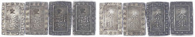 Japan
Tempo-Ära, 1830-1844
4 X Ichi Bu Gin o.J.(1837/1854). Sakura P/q. Hane gin. meist vorzüglich. Hartill 9.80b.