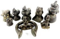Myanmar (Burma)
Opiumgewichte
Satz von 5 Bronze-Hanthagewichten von 32,39 bis 313,50 g. Dazu ein Elefanten-Gewicht, 64,52 g, 2 nepalesische Bronze-S...