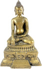 Nepal
Varia
Gelbbronzefigur des sitzenden Buddha Shakyamuni auf dem Elefantenthron mit Drachenverzierung. Höhe 27 cm. Mit Zertifikat der Europäische...