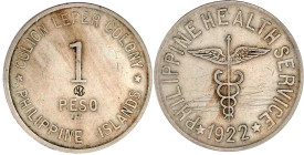 Philippinen
Amerikanisch, 1898-1935
1 Peso 1922 der Culion Leprakolonie. Gegenstempel PHM. sehr schön, Kratzer. Krause/Mishler 16.