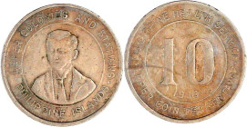 Philippinen
Amerikanisch, 1898-1935
10 Centavos 1930 der Culion Leprakolonie. sehr schön, kl. Randfehler. Krause/Mishler 10.