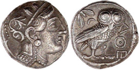 Attika
Athen
Tetradrachme 353/294 v. Chr. Kopf der Athena r./Eule. 16,89 g. Unbekannte östliche Münzstätte. sehr schön/vorzüglich Vgl. Davissons Auk...