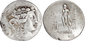 Thrakia
Thasos (Insel vor Thrakien)
Stadt
Tetradrachme 2. Jh. v. Chr. Dionysoskopf mit Weinkranz n.r./Herakles mit Keule und Löwenfell steht n.l. 1...