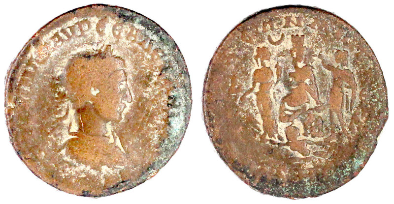 Syrien
Antiochia
Severus Alexander, 222-235
Bronzemünze (8 Assaria?). Belorb....