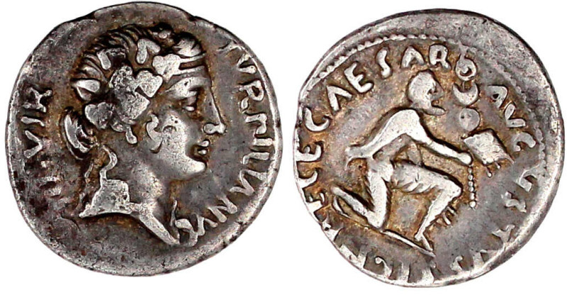 Kaiserzeit
Augustus 27 v. Chr. bis 14 n. Chr
Denar 19 v. Chr. Mzm. P. Petroniu...