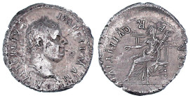 Kaiserzeit
Vitellius, 69
Denar 69, Lugdunum. Belorb. Kopf r./VESTA P R QVIRITIVM. Vesta thront l. 3,23 g. sehr schön, kl. Kratzer, sehr selten. RIC ...