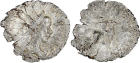 Kaiserzeit
Valerianus II. Caesar, 253-255
Antoninian 253/255. Drap. Büste mit Strahlenkrone n.r./IOVI CRESCENTI. Jupiter sitzt auf amalthäischer Zie...