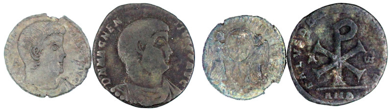 Kaiserzeit
Magnentius, 350-353
2 Stück: Maiorina und Doppelmaiorina (mit Chris...