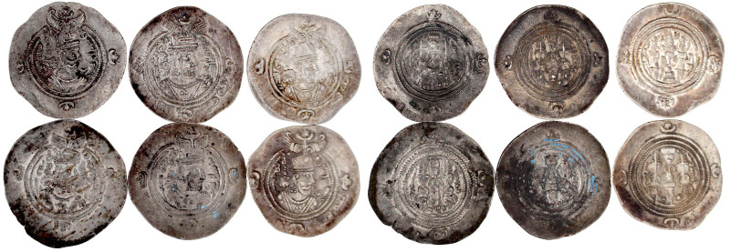 Sassaniden
Xusro II., 590-632
6 X Drachme. sehr schön