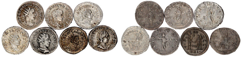 Römer
Kaiserzeit
7 Antoniniane: 2 X Gordian III., 2 X Philippus Arabs (darunte...