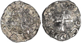 Antiochia
Boemund III., 1163-1201
Denar o.J. Behelmte Büste l., im Feld Halbmond und Stern/Kreuz, in einem Winkel Halbmond. fast sehr schön, Prägesc...