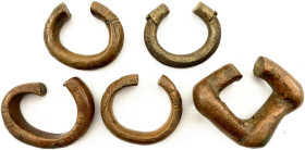 Afrika
5 Bronzemanillen aus Westafrika