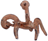 Afrika
Burkina Faso: Bronze-Reiter vom Stamm der Senufo. 65 X 43 X 23 mm