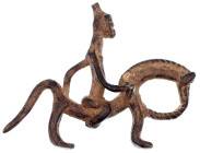 Afrika
Burkina Faso: Bronze-Reiter vom Stamm der Senufo. 80 X 60 X 17 mm