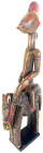 Afrika
Elfenbeinküste: Hölzerne Reiterfigur, "sogen. Syonfolo" des Stammes der Senufo. Auf Holzplatte gesetzt, Gesamthöhe 53,5 cm