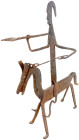 Afrika
Mali: eiserne Reiterfigur des Bambara-Stammes. Höhe 253 mm
