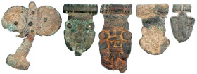 Afrika
Mali: Konvolut von 5 Djenne-Bronzen, 13./16. Jh