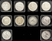 Australien
Lots
Sammelschatulle mit 10 X 1 Unze Kookaburra 1990 bis 1999 kpl. Jeweils in Originalkapsel. Stempelglanz