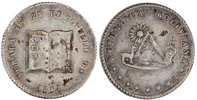 Bolivien
Republik, seit 1825
Silbermedaille 1851 a.d. neue Verfassung. 21 mm; 3,20 g. sehr schön/vorzüglich