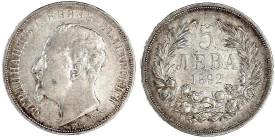 Bulgarien
Ferdinand I., 1887-1918
5 Leva 1892. sehr schön. Krause/Mishler 15.