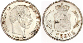 Dänemark
Christian IX., 1863-1906
1 Krone 1892. fast Stempelglanz, Prachtexemplar. Krause/Mishler 797.1.