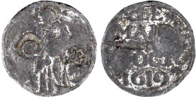 Frankreich
Ludwig XIII., 1610-1643
Bleimarke 1619 eines Bürgermeisters. Heiligenstandbild, Gegenstempel "C" und Lilie / LE MAIRE OCTO 1619. 26 mm. f...