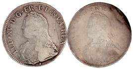 Frankreich
Ludwig XV., 1715-1774
2 Stück: Ecu 1726 A, Paris und 1733 Q, Perpignan. beide schön
