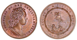 Frankreich
Ludwig XV., 1715-1774
Bronzemedaille 1729 von J. du Vivier. Gründung des St.-Michael-Ordens. 41 mm. vorzüglich. Divo 75.