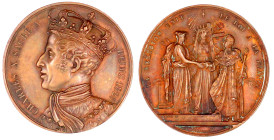 Frankreich
Charles X., 1824-1830
Bronzemedaille 1825 von Brun, a.d. Krönung in Reims. 41 mm. vorzüglich/Stempelglanz. Collignon -.