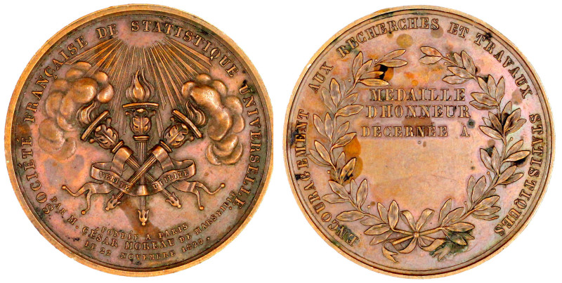 Frankreich
Charles X., 1824-1830
Bronzemedaille 1829. Allg. französ. Ges. für ...