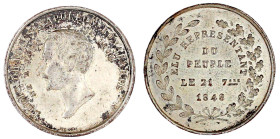 Frankreich
Zweite Republik, 1848-1852
Versilberte Kupfermedaille 1848 a.d. "Volksrepräsentanten" Louis Charles Napoleon Bonaparte (den späteren Kais...