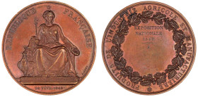 Frankreich
Zweite Republik, 1848-1852
Bronzemedaille 1849 von Bovy. Nationale Ausst. für Produkte aus Industrie, Landwirtschaft und Manufakturen. 57...